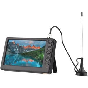 ATSC Digital TV Player 5-inch Screen Portable Pocket TV Car Television Multimedia Player Support FM Radio TF Card U Disk Playback with Remote Control
