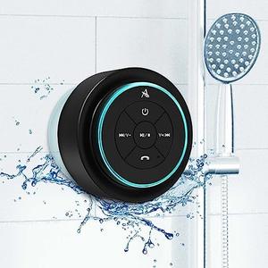 XLeader, Upgraded, Shower Speaker, Certified IPX7 Waterproof Bluetooth Wireless Speaker, Electronics Gifts for Girls Boys Men Women Kids, 5W Mini Portable Speaker with Suction Cup and Mic for Bathroom (A Blue)