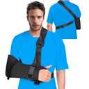 Adult Arm Sling Shoulder Immobilizer with Waist Strap Sling for Hand Shoulder Elbow Wrist Injury Torn Rotator Cuff Support Broken & Fractured Bones Fits for Left Right Arm Women Men (Medium)