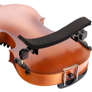 SUEWIO Violin Shoulder Rest for 4/4 Size, Premium Aluminum Alloy Violin Shoulder Rest with Thicken Comfortable Foam Pad & Height Adjustable Feet