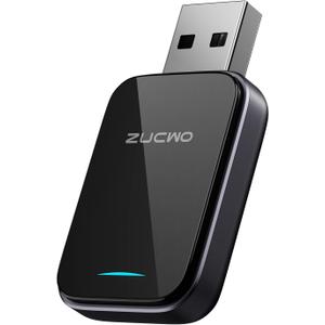 ZUCWO 2-in-1 Mini Wireless CarPlay Adapter for iOS Android Auto Plug and Play Low Latency Portable Carplay Adapter Converts Wired to Wireless CarPlay for iOS10+/Android 11+, Gray