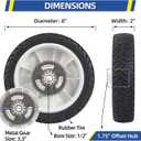 GICOOL 105-3036 105-3024 105-3025 Rear Drive Wheels, 8 Inch Wheels Fit for 20041 20066 20017 20068 20073 Recycler Self-Propelled Push Mower, Pack of 2