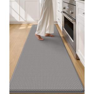 Color&Geometry Wide Kitchen Floor Mat 24x94 Anti Fatigue Easy Clean, Grey