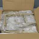 Ladder Shelf 4 Tiers Metal Industrial Bookshelf,White Marble Wood Tall Open Storage Rack and Display Shelves,Wall Mount Wide Book Case for Home Office Bedroom,Small (1 PC 15.7IN)