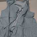 APRROOT Denim Vest Women Tie Front Jean Vest Top Sleeveless V Neck Casual Peplum Tops 2025 Y2K Trendy Summer Tank Tops Blue L