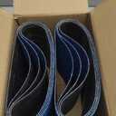 8 Packs 8 x 19 inch 24 Grit Blue Zirconia Cloth Floor Sanding Belts Ideal for Sanding Commercial and Residential Flooring