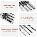 4 Pcs Mortise Chisel Set 1/4 5/16 3/8 1/2 Inch Square Hole Drill Bits for Mortiser Wood Mortising Chisel Drill Bit Hollow Chisel Mortise and Tenon Drill Tools