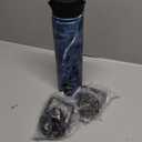 Insulated Water Bottle 24oz Stainless Steel Sport Bottles with 3 Lids,Marble Ocean