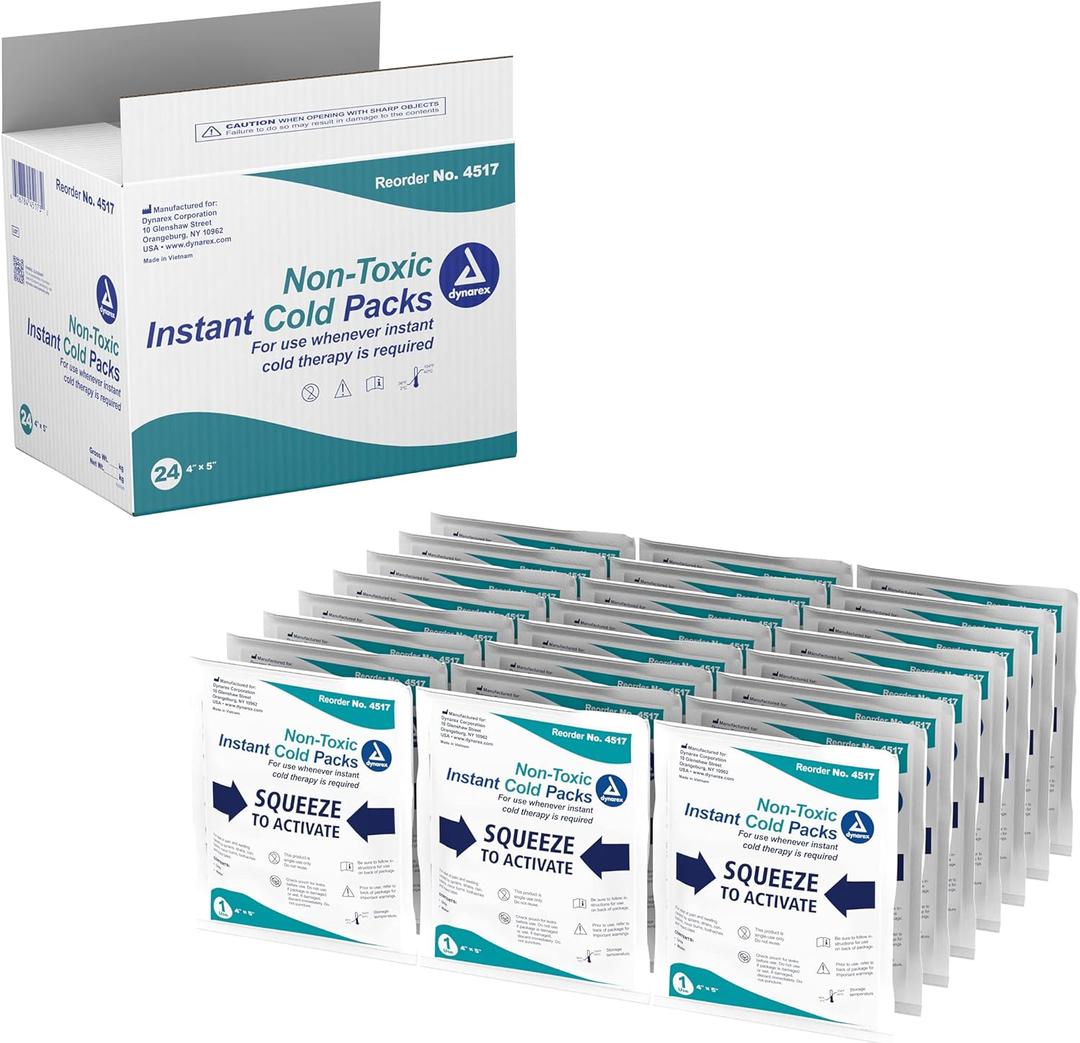 Dynarex 4517 Instant Cold Pack with Urea, 4"x5", Pack of 24 Dynarex 4517 Instant Cold Pack with Urea, 4"x5", Pack of 24