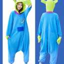 Unisex Adult Onesie PajamasPolar Fleece, Cosplay, Animal Onesie Halloween Costume, and Homewear (Blue) 85