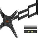 ELIVED Outdoor Long Arm TV Wall Mount for Most 26-65 Inch TVs, 37.4 Inch Long Extension TV Mount Swivel and Tilt, Max VESA 400x400mm, Full Motion Weatherproof Wall Mount tv Bracket Holds up to 77 lbs.