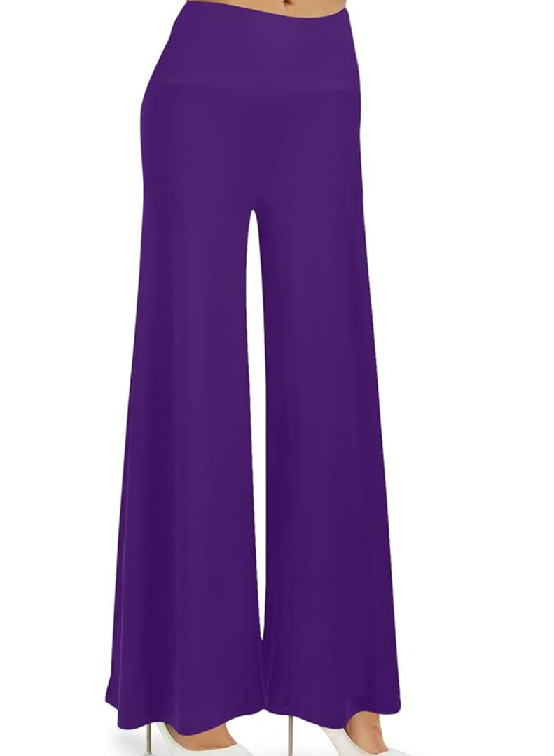 JOHNY Women's Stretchy Wide Leg Palazzo Lounge Pants Casual Comfy High Waist Palazzo Pants L
