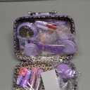 Little Girls Makeup Kit, Pretend Make Up for Kids, Princess Play Makeup Set, Toddler Toy Real Washable Cosmetic Set & Nail Kit Birthday Gift for Ages 3 4 5 6 7 8 9 10-12 Year Old, Purple