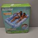 SLOOSH Inflatable Tanning Pool Lounger Float, 85" x 57" Extra Large Pool Floats Adult with Pillow, 4 in 1 Suntan Tub Raft Floatie, Sunbathing Bed Lounge for Water Blow Up Ball Pit Party Gifts, XL-Blue