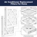 8×8×1 MERV 8 Furnace Air Filters - HVAC/Furnace AC Filter Replacement (Actual Size 7.75x7.75x0.75) - Pleated Dust Defense Air Conditioner Filters for Home Office (4 Pack)