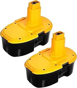 SupeRakita 18V Replacement Battery for DeWALT: 18 Volt 5.0Ah XRP DC9096 Ni-Mh Batteries Compatible with DC9098 DC9099 DW9095 DW9096 DW9098 Cordless Power Tools 2 Packs