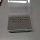 Battery Organizer Storage Box, Garage Case Holder for 24* AA, 30* AAA Batteries (Bag Not Include Batteries Pack) (white)