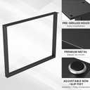 Metal Table Legs, 28''Hx 35W Dining Leg, Heavy Duty 3.1" Width Section Square Steel Table Legs, 28x35x3.1 Inch Black Industrial Style Furniture Legs for Dining Desk Bench and Coffee Table