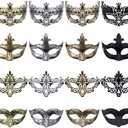 FEQO 13 Pieces Masquerade Masks Vintage Antique Masks Venetian Masks
