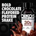 Oikos Protein Shake, Chocolate, 30g High Protein Drinks, Shelf Stable, Ready to Drink, 5g Prebiotic Fiber, 12 fl oz Bottle, 12 Count (EXP 03/26/27)