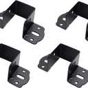 4pcs Hanging Wooden Square Corner Metal Hanging Corner Thickened Furniture Hardware Accessories Horizontal Black