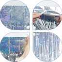 Silver Backdrops Curtains Christmas Party Decorations, Tinsel Streamers Birthday Decoration for Birthday Decorations, Photo Booth Props for Wedding, Baby Shower, 2Pack 3.28X6.56Ft