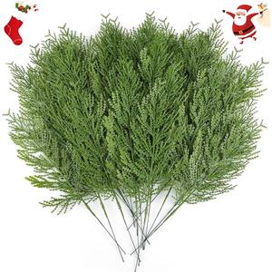 Dried Flowers Bouquet, Dry Caspia Flower Bundle, Floral Lavender, Babys Breath Flowers Arrangements for Wedding Decor, Door Wreath, Home Party Table Vase Decoration (Green, 17''), 2 pcs