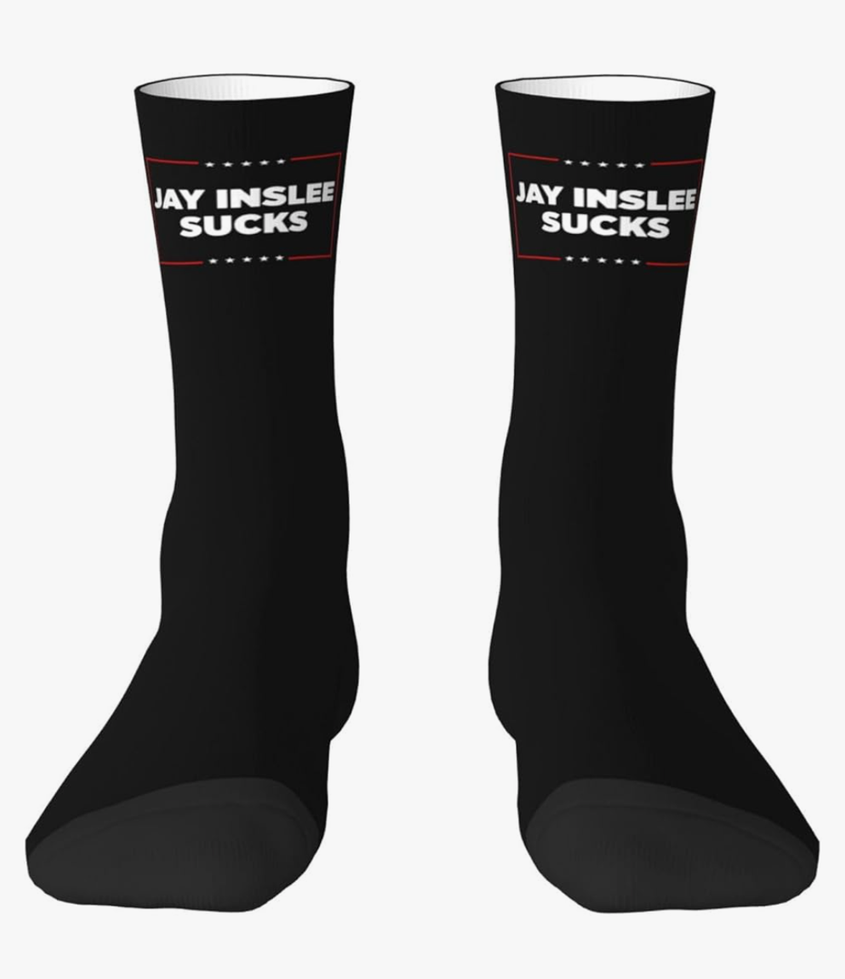 Rqwaaed Jay Inslee Sucks Socks Classic Medium Tube Socks Moisture Wicking Athletic Stocking For novelty socks Gift