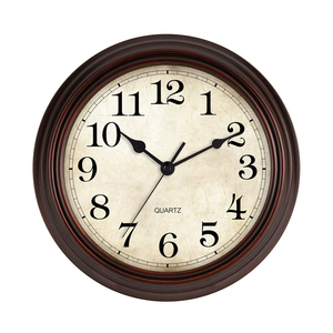 HYLANDA Wall Clock, Bronze Silent Non Ticking Battery Operated Clocks, Decorative for Living Room, Bedrooms, Kitchen, Office (14 inch)