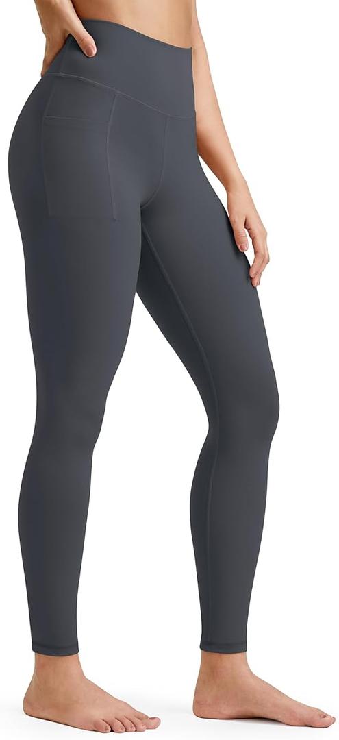 G4Free Women Yoga Pants Leggings Women (Deep Grey, 20" Inseam)