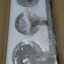 Modern Vanity Light 3-Lights Brushed Nickel Vanity Light Crystal Bathroom Wall Light Bathroom Light Fixtures with Round Shade (Exclude Bulb)