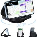 JOYEKY Cell Phone Holder for Car, Vertical Horizontal Car Phone Mount with 360 Rotate Dashboard Cradle Compatible iPhone Samsung Galaxy Android Smartphones, GPS Devices