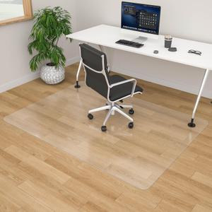 Large Clear Floor Mat 47.24"×98.43" - Pet Flooring Protector, Clear Plastic Rug Protector, Vinyl Floor Mat - Ideal for Hardwood Floors, Home & Office Use - Waterproof and Easy to Clean