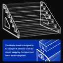 Philbinden 7 Tier Acrylic Card Display Stand,12" Sports Card Shelf-Versatile Display for Trading Cards, PSA Cards, Baseball Cards, Football Cards, Graded Cards and Business Cards and Stickers