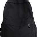 Vintage Canvas Backpack for Women Grunge Hippie Cute Boho School Backpack Casual Y2K Aesthetic Backpack (Black)