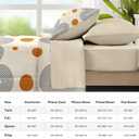 Nesker Comforter Set Twin Size, Boho Mid Century 5 Pcs Bedding for Kids and Adults, Minimalist Abstract Bed Sheet Sets with Fitted Sheet Pillowcase & Sham