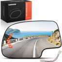 A-Premium Driver Side Heated Mirror Glass - Compatible with 2003-2007 Chevy Silverado, Avalanche, Suburban, Tahoe & GMC Sierra, Yukon & Cadillac Escalade - Exterior Side View Mirror with Turn Signal