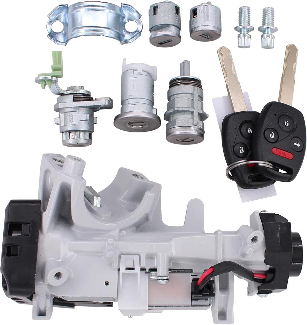 MOTOKU Ignition Switch Cylinder Lock Steering Starter Housing Fuel Cap Handrail Glove Box Emergency Door Lock with 48 Chips Immobilizer Keys Full Lock Set for Honda Accord 2003-2007 MOTOKU Ignition Switch Cylinder Lock Steering Starter Housing Fuel Cap Handrail Glove Box Emergency Door Lock with 48 Chips Immobilizer Keys Full Lock Set for Honda Accord 2003-2007