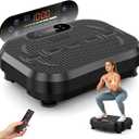 Multi-Functional Vibration Plate Exercise Machine | 450Lbs Capacity 199 Speeds Whole Body Workout Fitness Platform for Lymphatic Drainage & Muscle Activation
