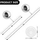 6 Pcs White Spring Loaded No Drilling Tension Curtain Rod 28-48 Inches Adjustable Expandable Curtain Rods for Windows Kitchen Bathroom Home