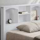 OS Home and Office Furniture Twin Sized White Bookcase Headboard