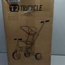 Tricycle Stroller for Toddler,Foldable Baby Tricycle,Kids Balance Bike with Push Handle,Toddlers Stroller Bike with 1 to 5 Years,7-in-1 Push Tricycle Bike for Kids(Gold)