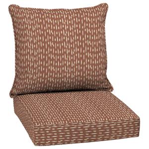 Arden Outdoor Deep Seat Cushion Set, 1Pack, 24x24, Rust Red Brushed