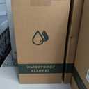 Waterproof Blanket 40"x60" for Adults, Reversible Waterproof Bed Cover for Dogs Cats Pets, Soft Leakproof Blanket for Bed Couch Sofa Furniture Protector, Navy Blue/Light Grey