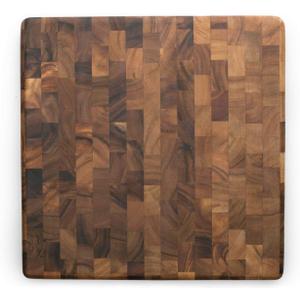 Ironwood Gourmet 28218 Square Charleston End Grain Chef's Board , Acacia Wood 14" Square