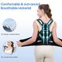 Posture Corrector for Men with Bionic System - Upgraded Back Brace for Women, Adjustable Full Back Support, Shoulder Straightener, Neck, Upper and Lower Back Pain Relief L-Black-7 (Black)