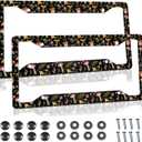 Mushroom License Plate Frame Funny Dragonfly License Plate Frame Car Aluminum Accessories Cars Decor with 2 Holes and Screws Fits Standard US Vehicles Size