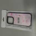 Case for iPhone 16 Pro, Trendy Aesthetic Pink Ribbon Bow Pattern Print, Glossy Hard PC Back Soft TPU Bumper, Slim Shockproof Anti-Scratch Cover for Teen Girls Women