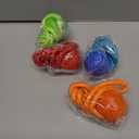 Dog Training Ball on A Rope Rubber Dog Rope Toys Ball with Handle for Tug of War K9 Training Rewards for Belgian Malinois Gifts, 5cm in Diameter for Small Dogs 0-30 Lbs, Pack of 4 (Four colors)