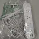 Surge Protector Power Strip 15 ft Cord, Flat Plug Extension Cord with 12 Outlets 3 USB Ports(2 USB C), Long Cord Power Strips with Surge Protection 15ft for Home Office Dorm Room Essentials